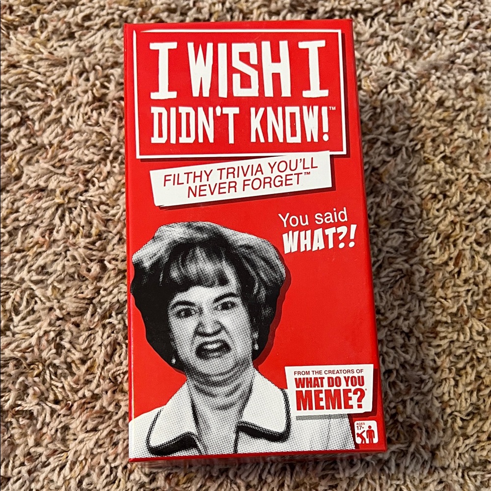 I WISH I DIDN'T KNOW! Trivia Game - Red Box